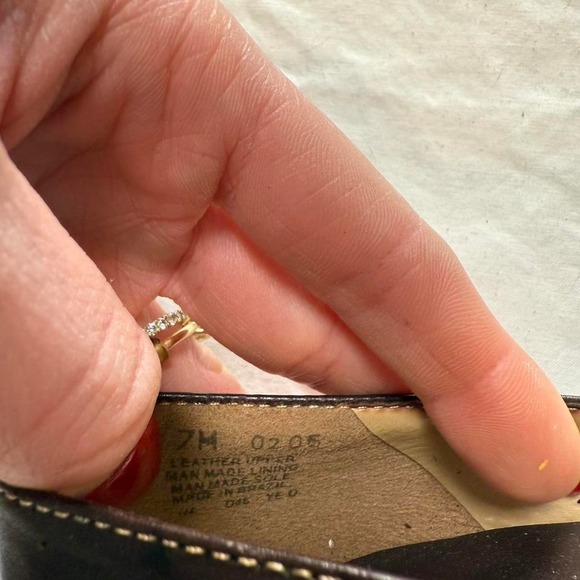 Brown Leather Loafer Kitten Heels Sz 7 Y2k Preppy Academia School Girl - Picture 5 of 7